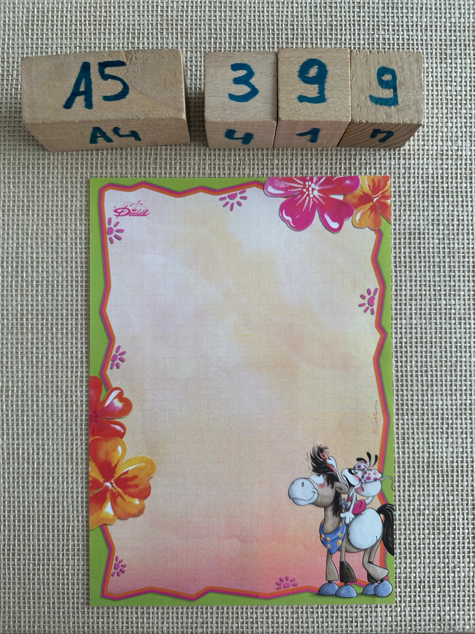 Diddl gekleurd briefpapier A5 nr.399